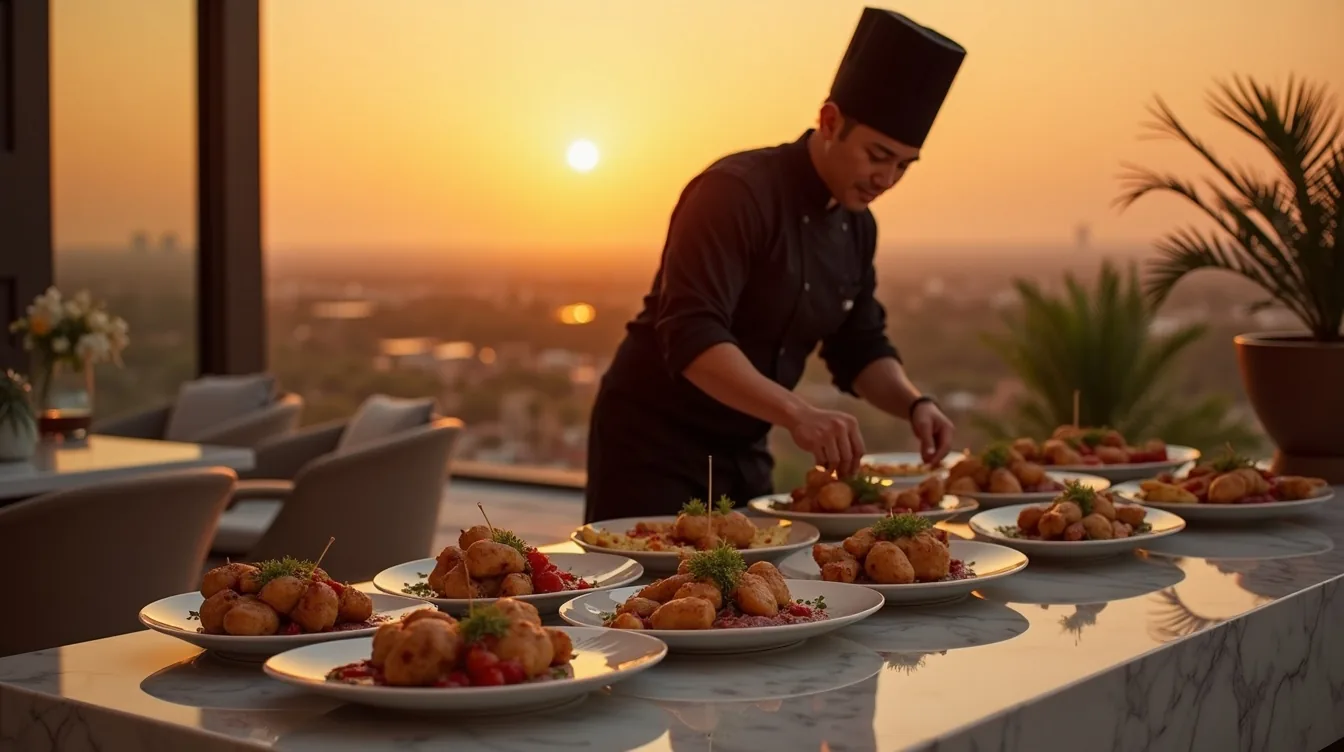 Elegant catering setup in Dubai