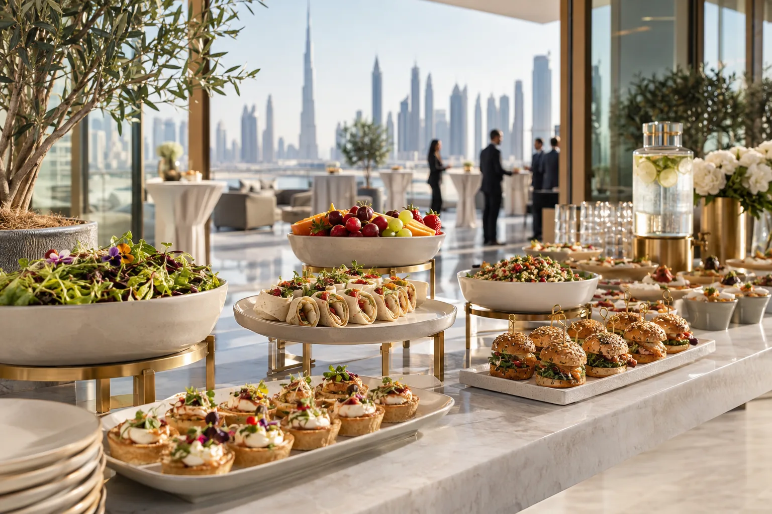 Sandwiches, pastries and refreshments arranged for exhibition hospitality