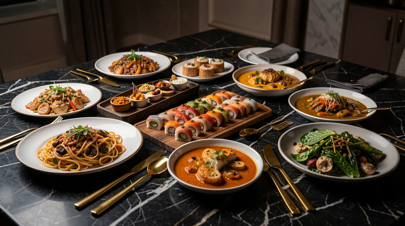 International catering cuisines prepared by private chefs in Dubai