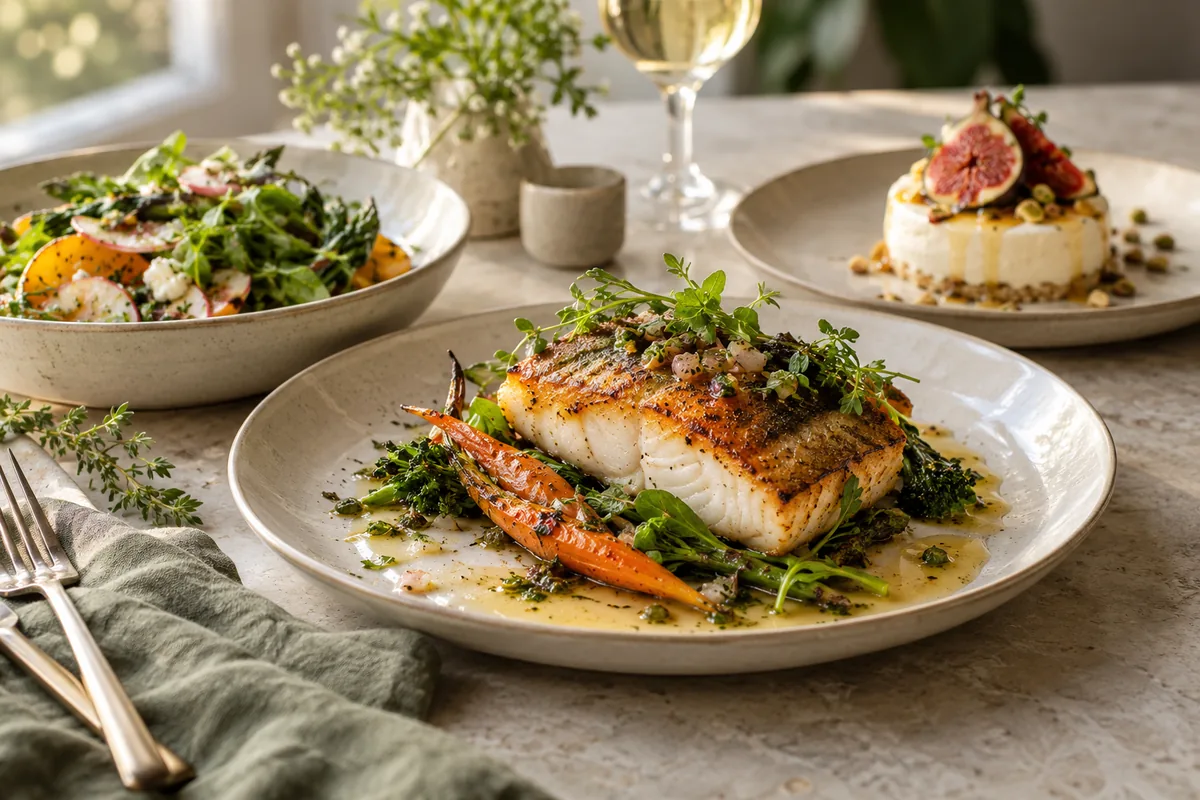 Seasonal family menus, formal plated dinners and staff briefing menus.