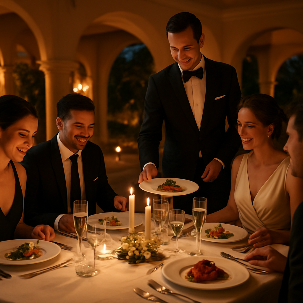 A private chef preparing a one-time gourmet meal at home