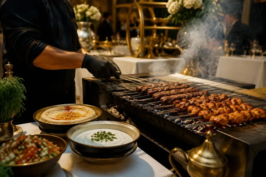 Live Arabic BBQ Station, myCHEF catering menu