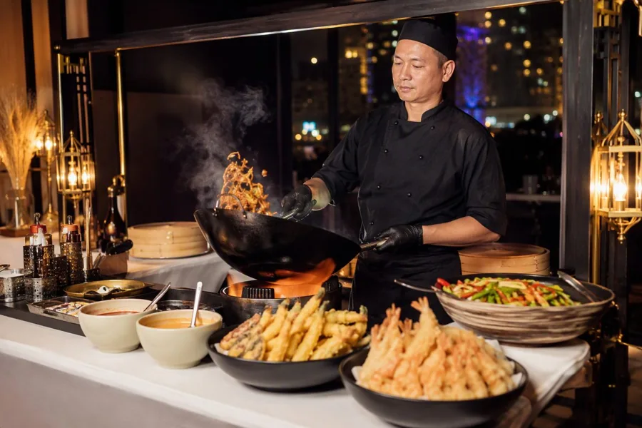 Live Asian Station, myCHEF catering menu