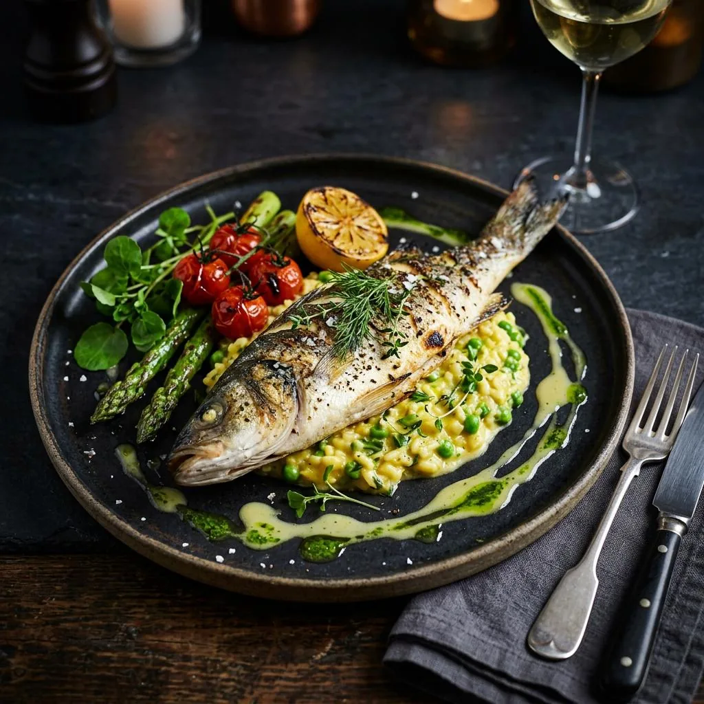 Pan-Seared Sea Bass — private chef dubai