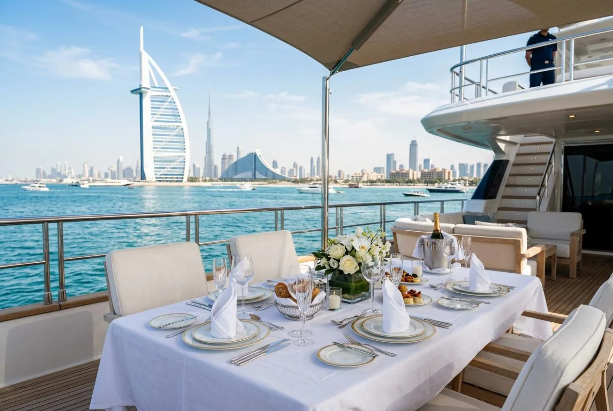 Private Yacht Charter Catering — luxury catering dubai